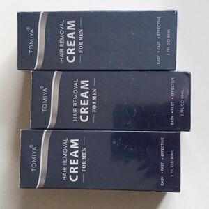 NEW & sealed Lot of 3 bottles of Tomiya hair removal creams for men  2.7 oz each